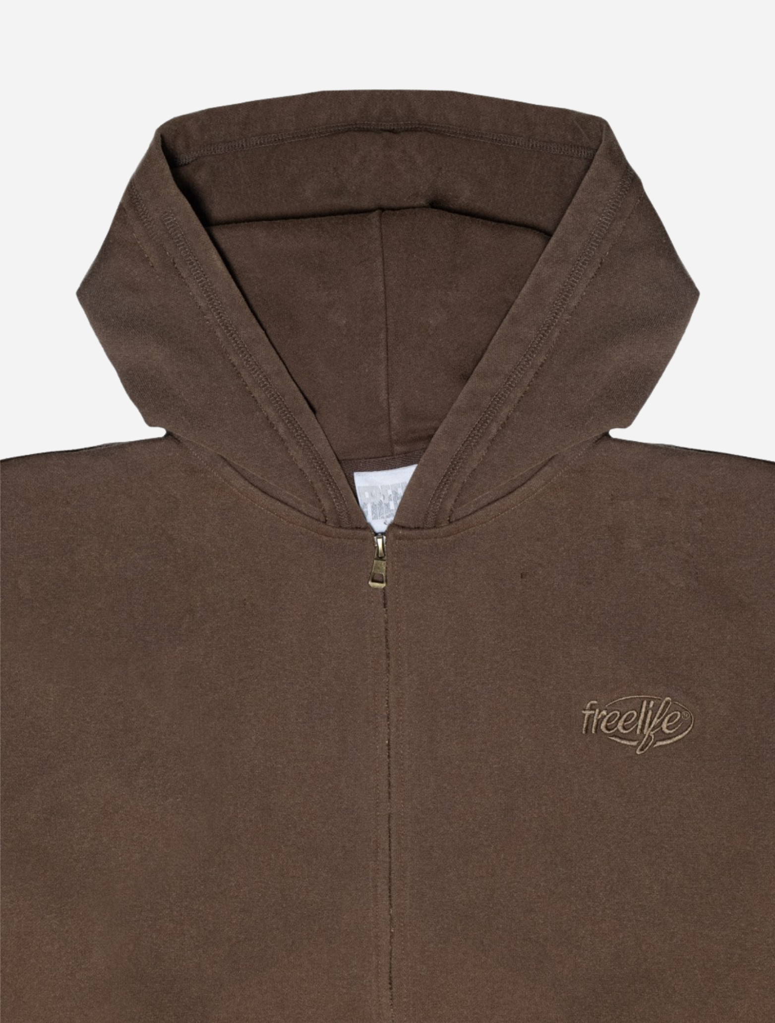 Zipper Hoodie - Brown