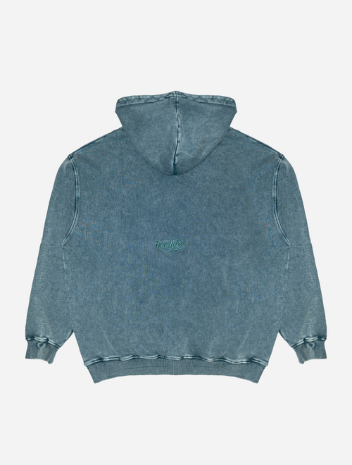 Acid Wash Hoodie - Green
