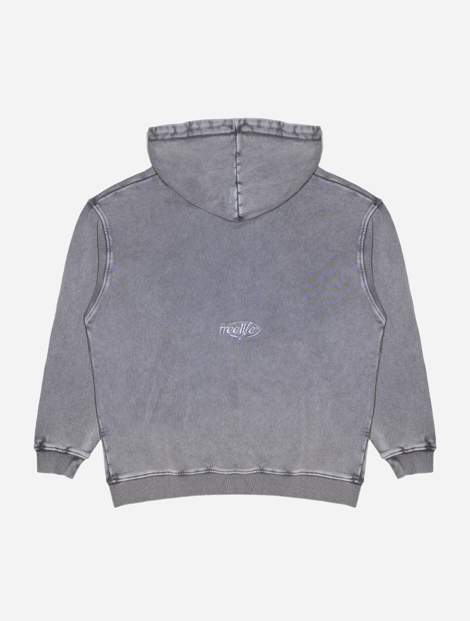 Acid Wash Hoodie - Gray