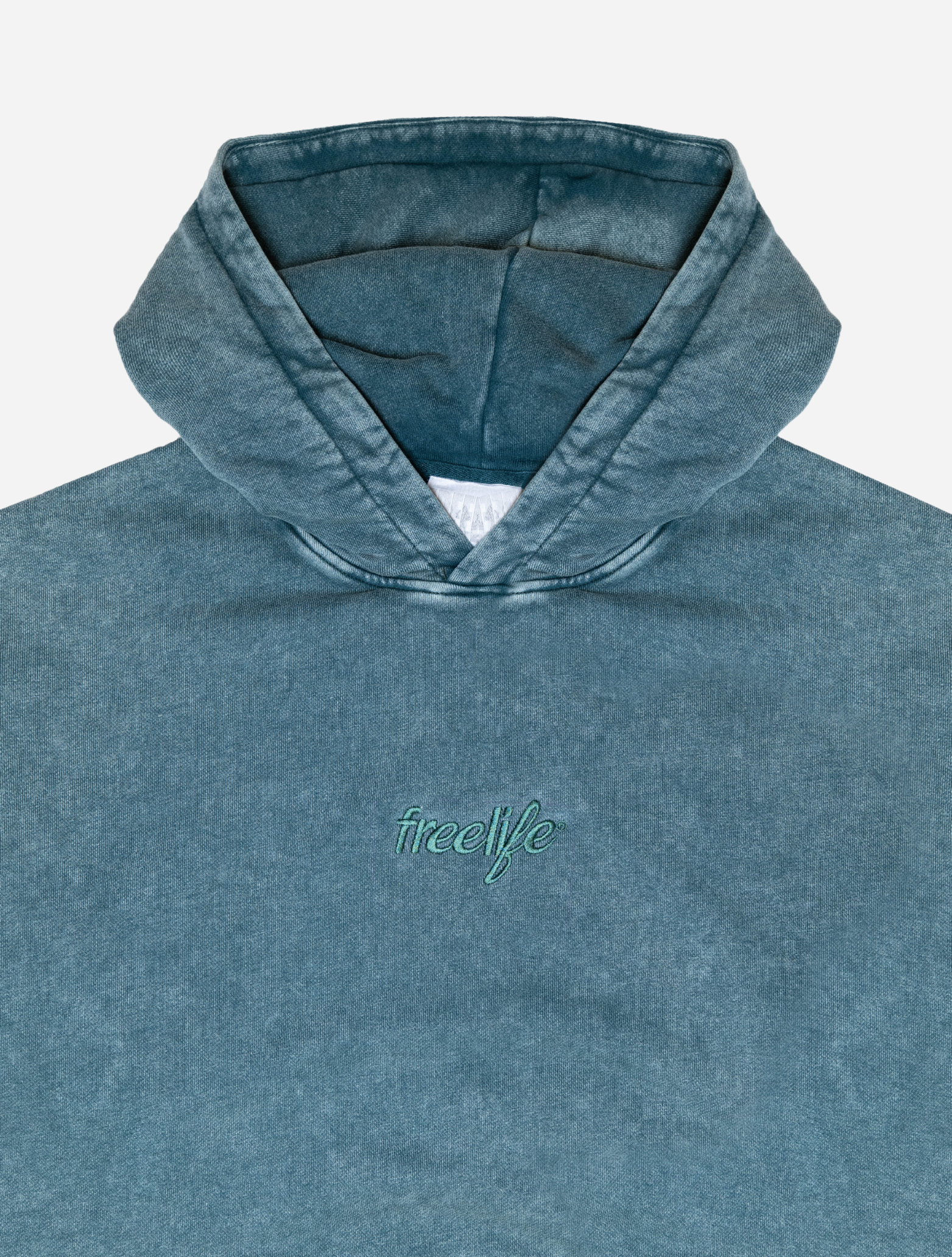 Acid Wash Hoodie - Green