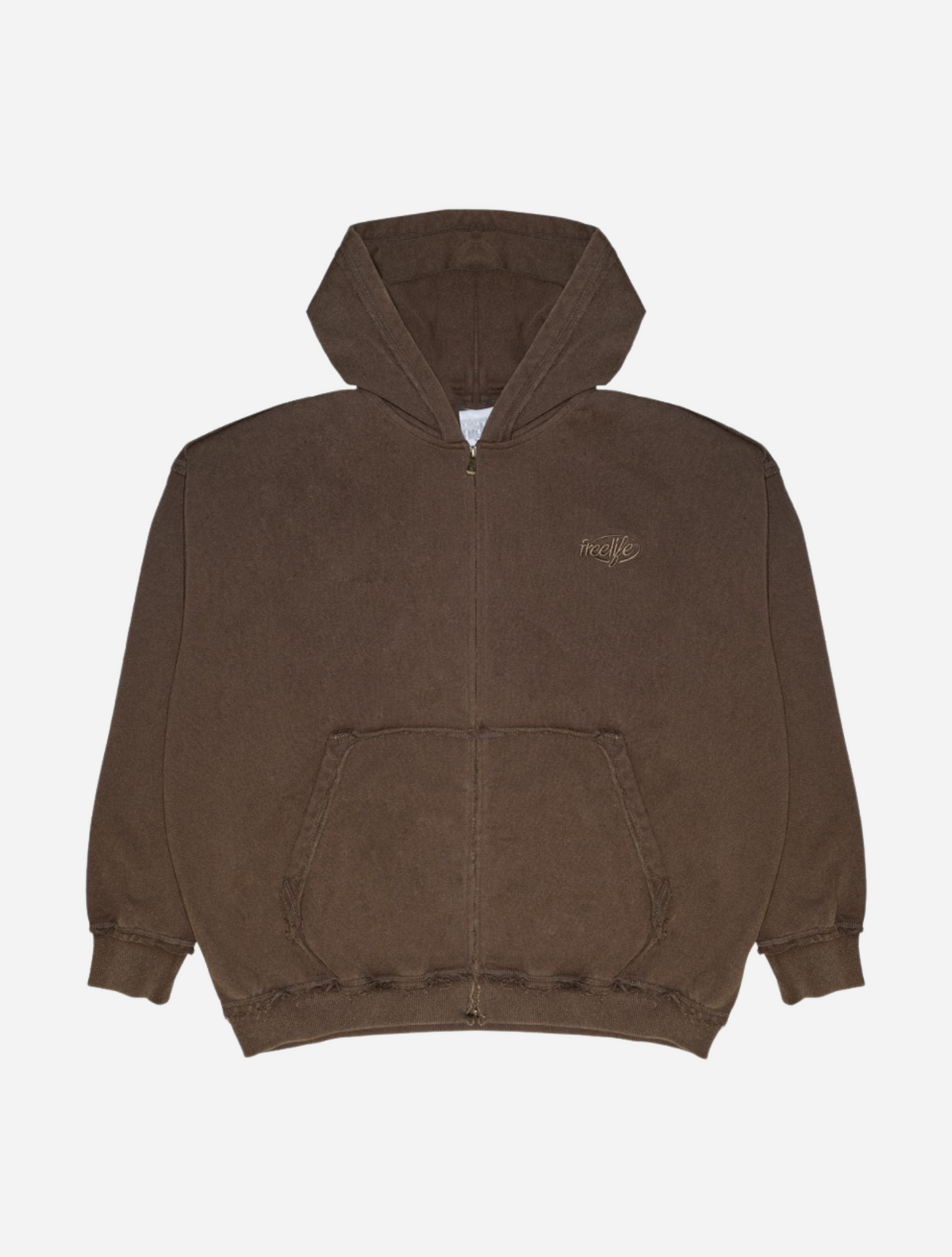 Zipper Hoodie - Brown