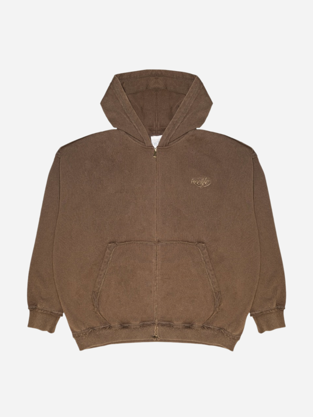 Zipper Hoodie - Brown