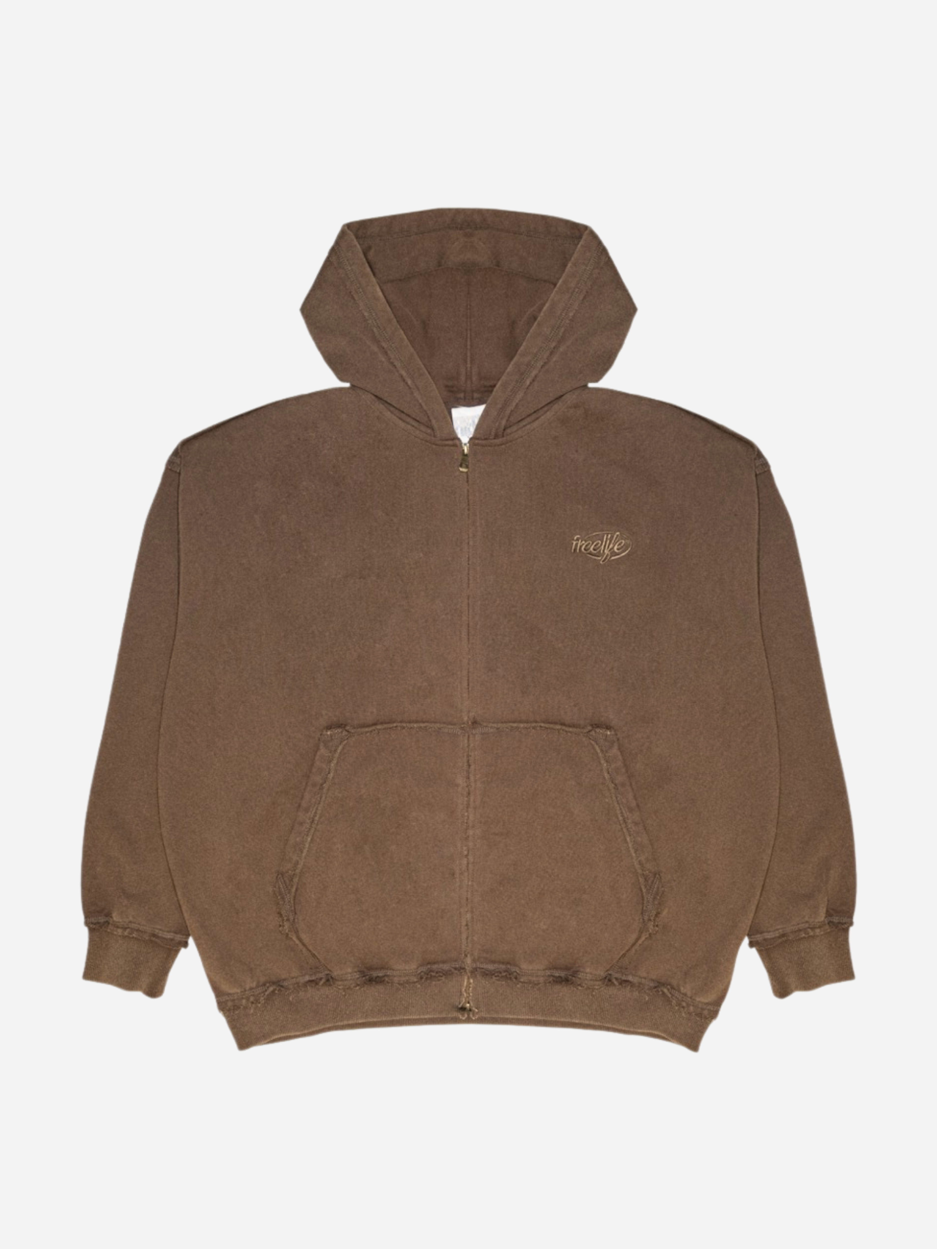 Zipper Hoodie - Brown