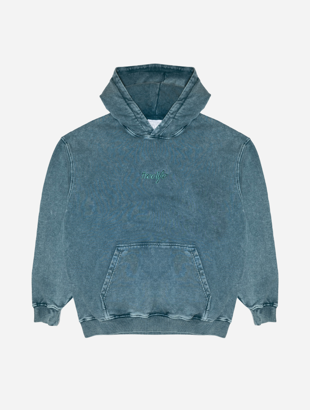 Acid Wash Hoodie - Green