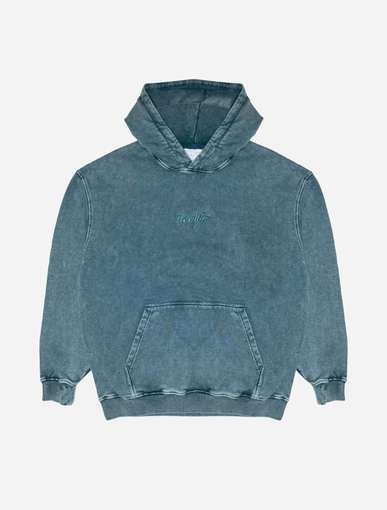 Acid Wash Hoodie - Green
