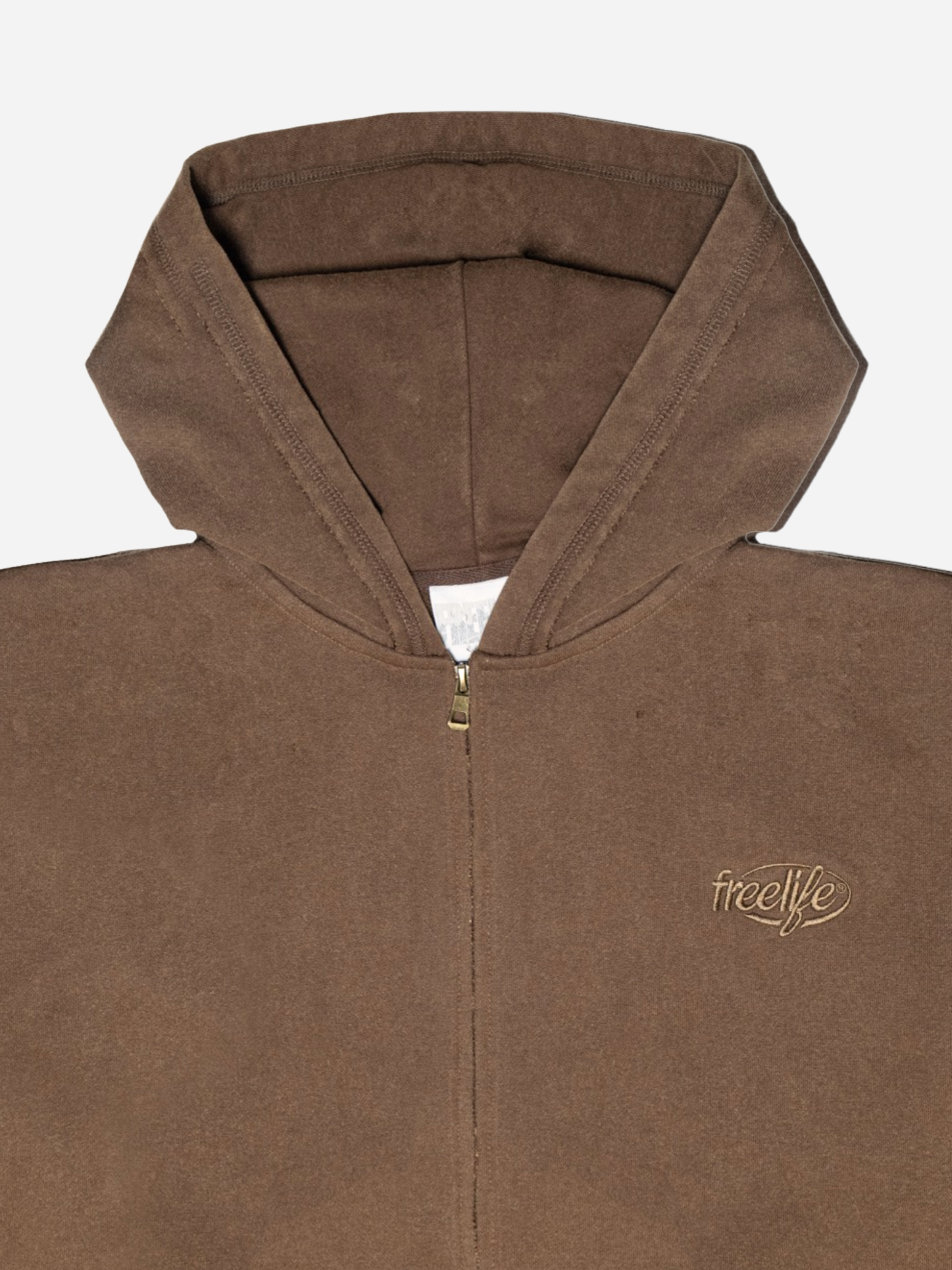 Zipper Hoodie - Brown