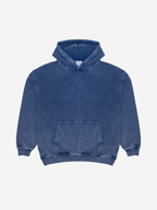 Acid Wash Hoodie - Blue
