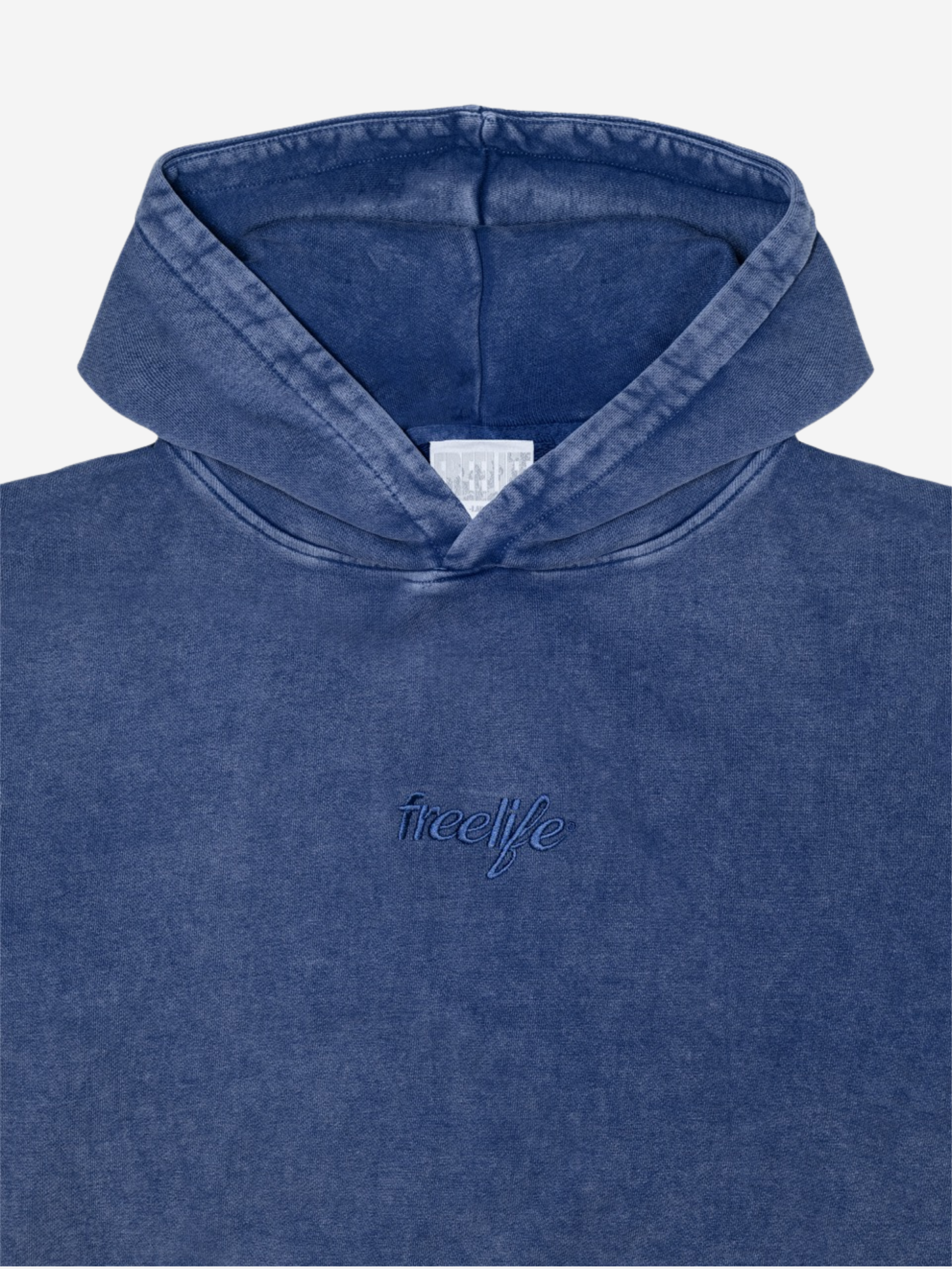 Acid Wash Hoodie - Blue