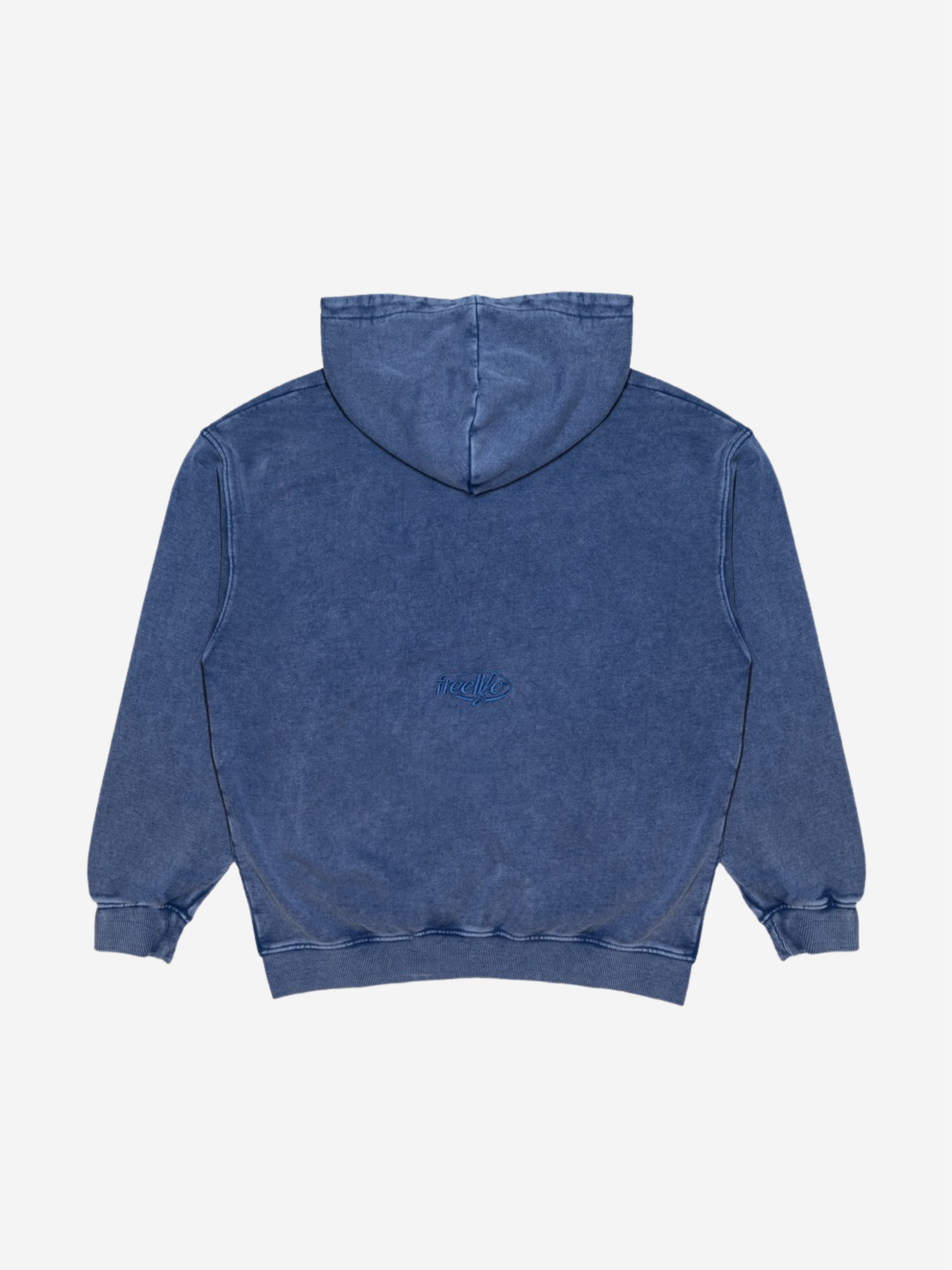 Acid Wash Hoodie - Blue